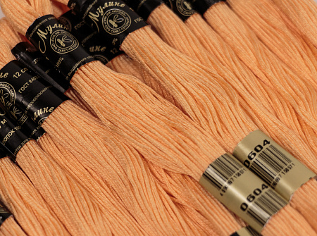 Нитки мулине Цветик-семицветик 10м арт. ПНК набор 7 мотков №2-оранжевый лепесток