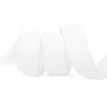 Лента репсовая 25мм цв. 029 белый Magic4Hobby 22,8м (±1м) картон/пенопласт