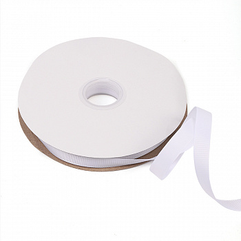 Лента репсовая 15мм цв. 029 белый Ideal уп.91,4м картон