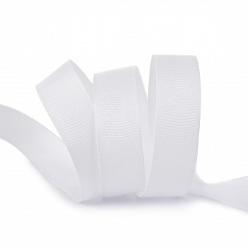 Лента репсовая 15мм цв. 029 белый Ideal уп.91,4м картон