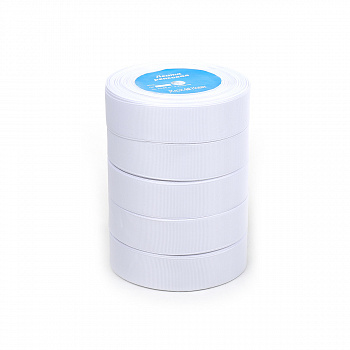 Лента репсовая 20мм цв. 029 белый Magic4Hobby набор 5шт*22,86м (±1м) пенопласт