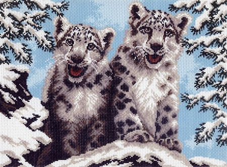 Рисунок на канве МАТРЕНИН ПОСАД арт.37х49 - 0581 Белоснежные барсы