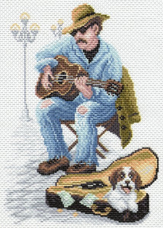 Рисунок на канве МАТРЕНИН ПОСАД арт.28х37 - 1670 Музыкант