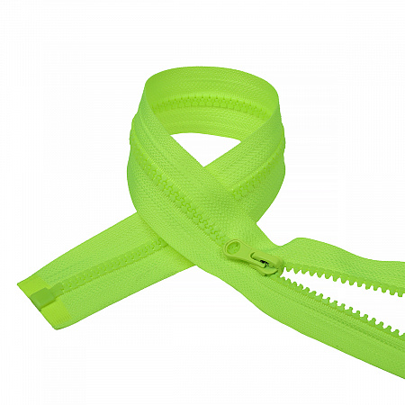 Молния Mzip трактор №5 1 замок усил.зв., 60см, цв.F229 ярк.салатовый уп.50шт